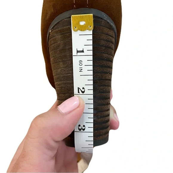 CARLOS BY CARLOS SANTANA BROWN SUEDE BOOTS - Picture 10 of 10